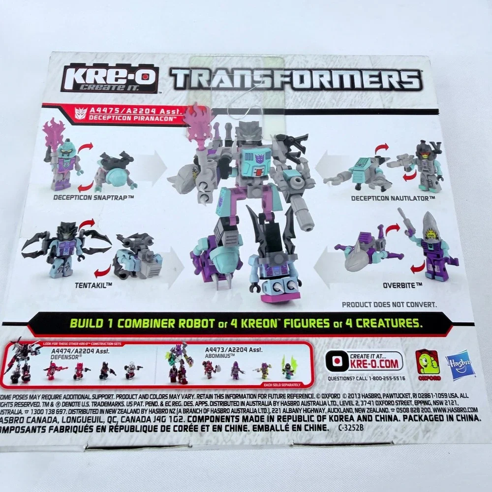 KRE-O Transformers Micro Changers Decepticon Piranacon Combiner A4475 95 Pcs